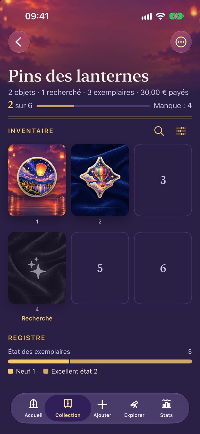 La page d'une série